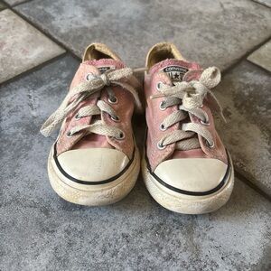 Converse Pink Canvas Sneakers with White Accents